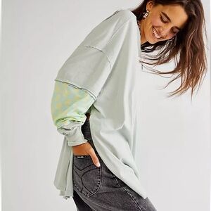 Free People Finish Line Twofer Oversized long sleeve shirt